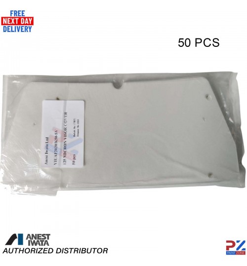 Anest Iwata Visor Tear-Off Pack – 50 Sheets – For Air Fed Respirator Mask